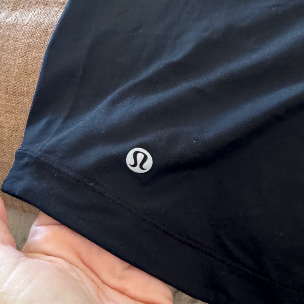 LULYLEMON Black Short-Sleeve with mesh workout top. - Picture 5 of 6